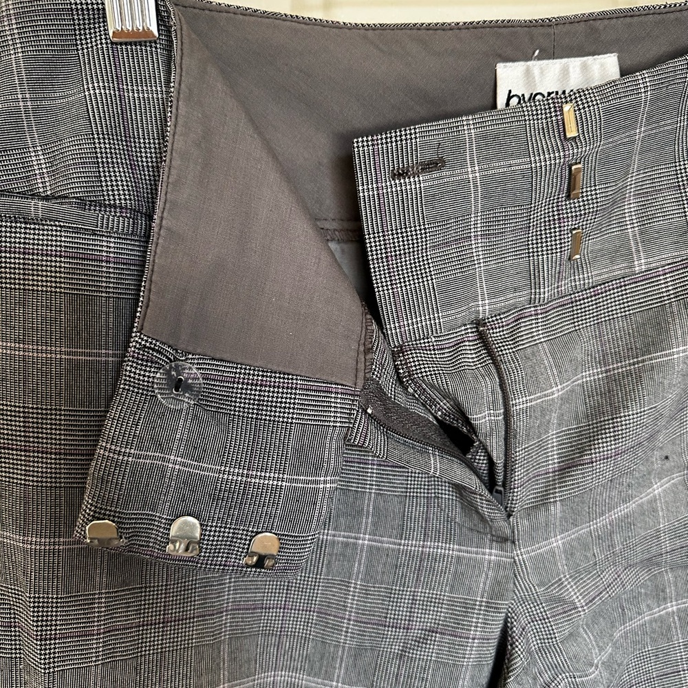 Gray Plaid Women's Pantsuit